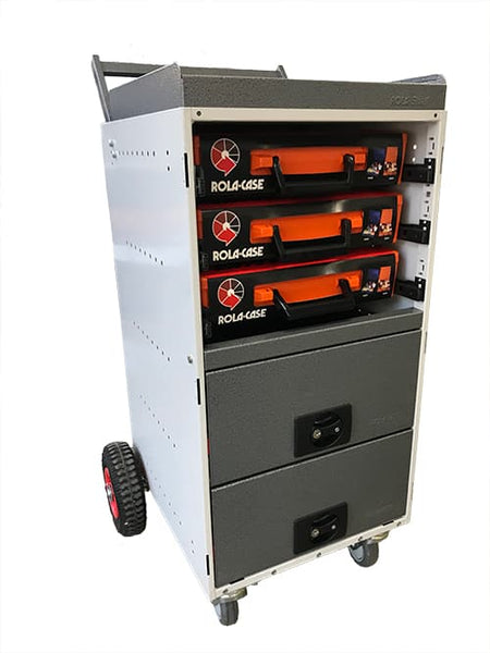 RCSK7PM/C/4 – 2 Large Drawer Lockable Tool Trolley + 3 RC001 side view 