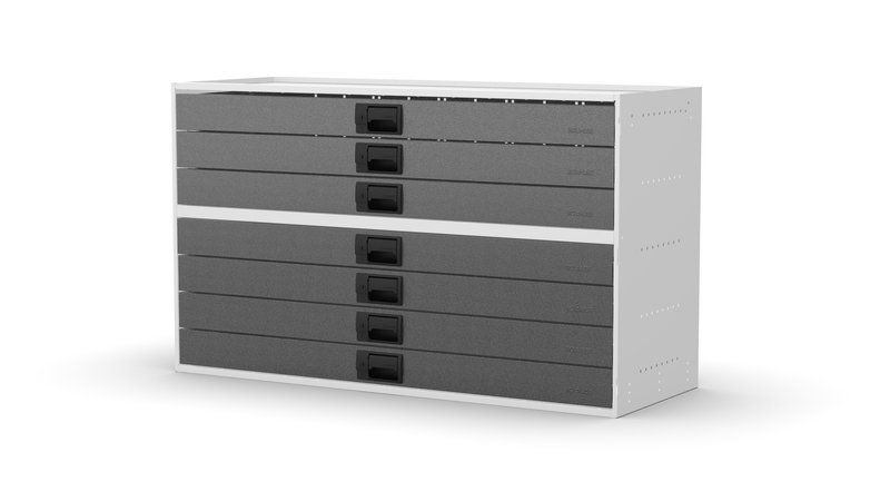 No plinth feet – RCKIT120/8 Vehicle Metal Drawer Kit