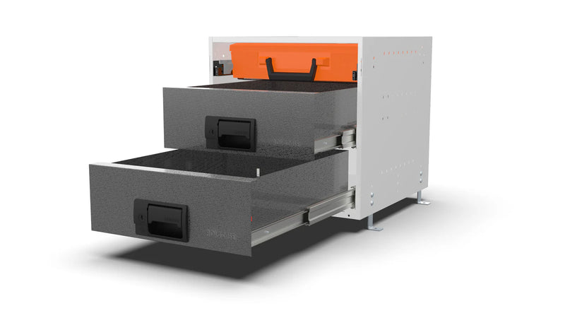 Drawers open – RCKIT40/10 Vehicle Metal Drawer Kit