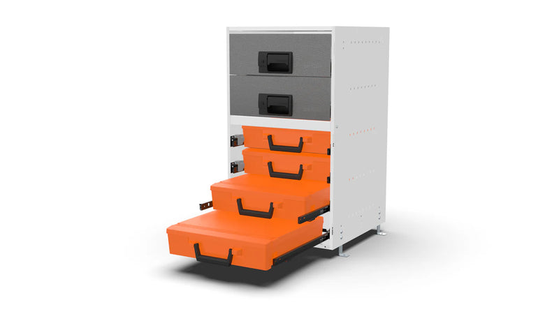 Drawers open – RCKIT40/18 Vehicle Metal Drawer Kit