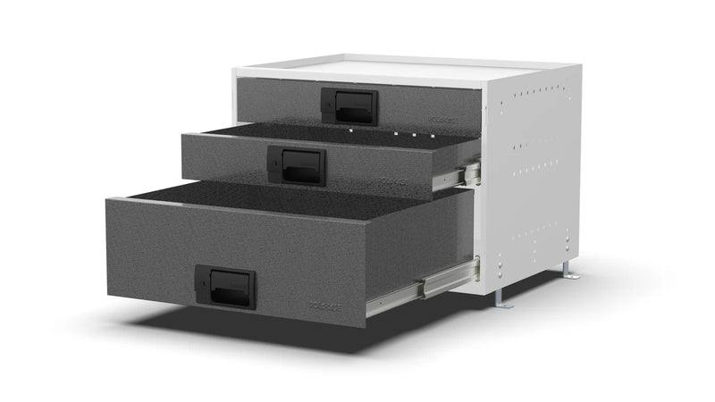 Drawers open – RCKIT60/13 Vehicle Metal Drawer Kit