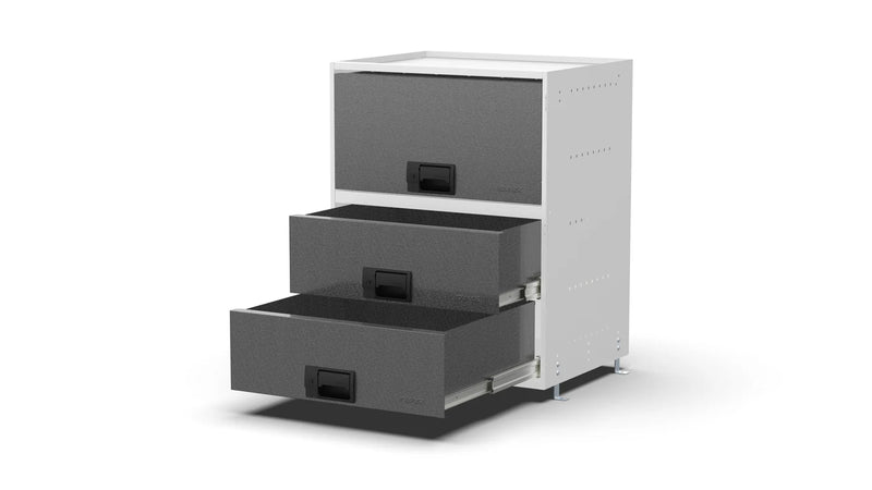 Drawers open – RCKIT60/16 Vehicle Metal Drawer Kit