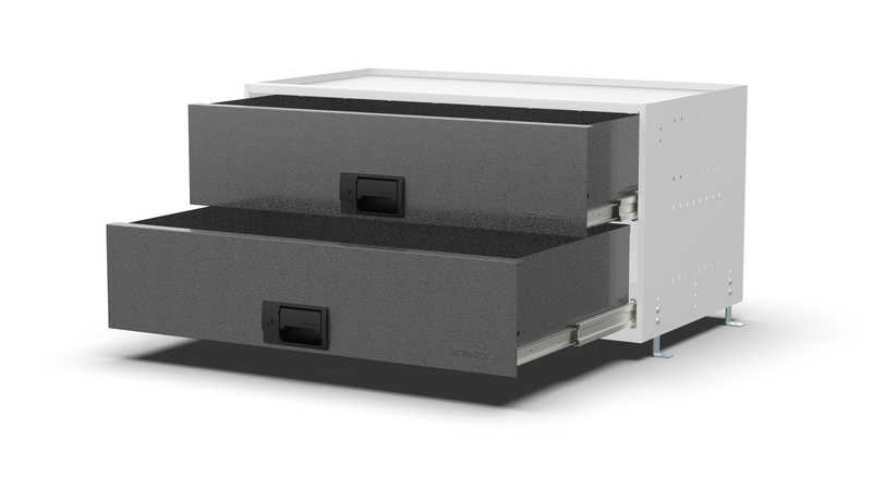 Drawers open – RCKIT80/17 Vehicle Metal Drawer Kit