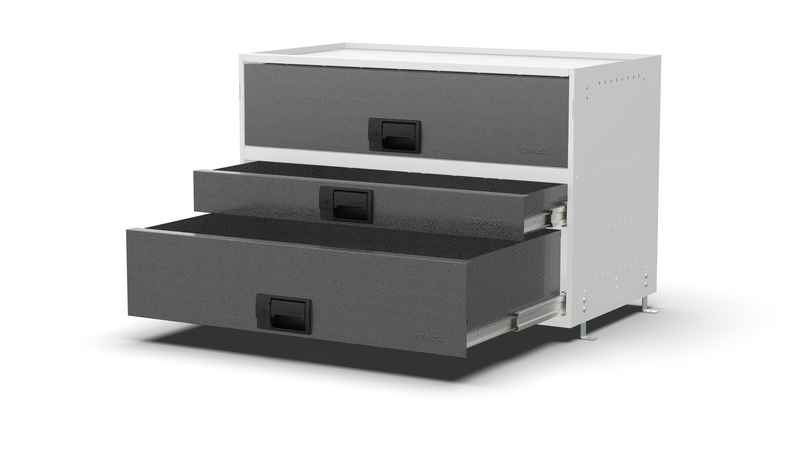 Drawers open – RCKIT80/18 Vehicle Metal Drawer Kit