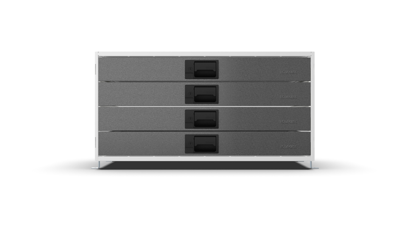 Front view – RCKIT80/4 Vehicle Metal Drawer Kit