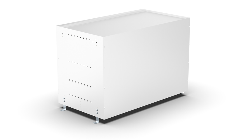 Back view – RCKIT80/6 Vehicle Metal Drawer Kit