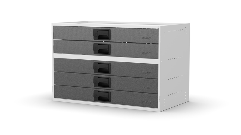 No plinth feet – RCKIT80/6 Vehicle Metal Drawer Kit