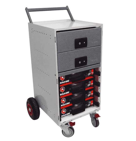 RCSK7PN/C/3 – Metal Tool Trolley with 2 Drawers & 4 Cases