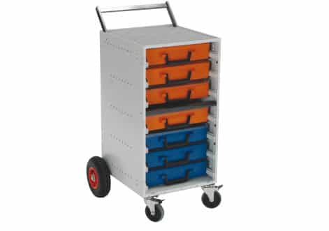 RolaCase 7 Drawer Tool Trolley Kit with Pneumatic Wheels
