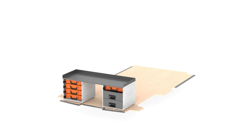 RolaShelf Ford transit Custom Trend LWB Locksmith Van Package rear view 2 