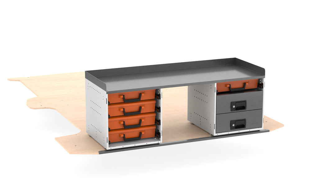 Toyota Hiace Locksmith Van Package - Rear Side Only