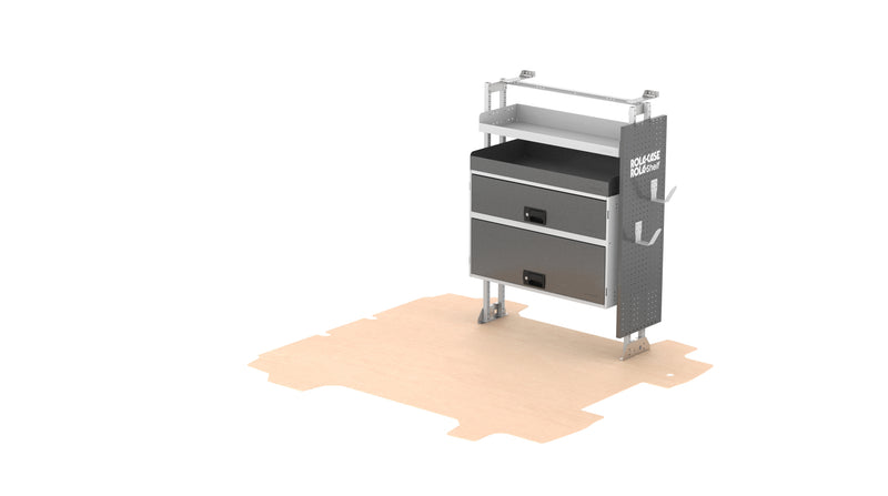 RolaShelf 890mm Driver or Passenger Side Deluxe Van Shelving Bay