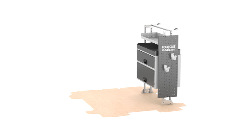 RolaShelf 890mm Driver or Passenger Side Deluxe Van Shelving Bay v3