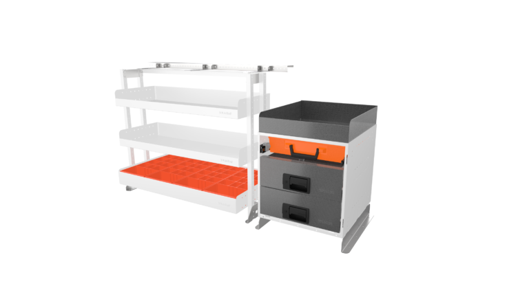 Full Service body/Canopy Shelving Package with metal drawers 02.2