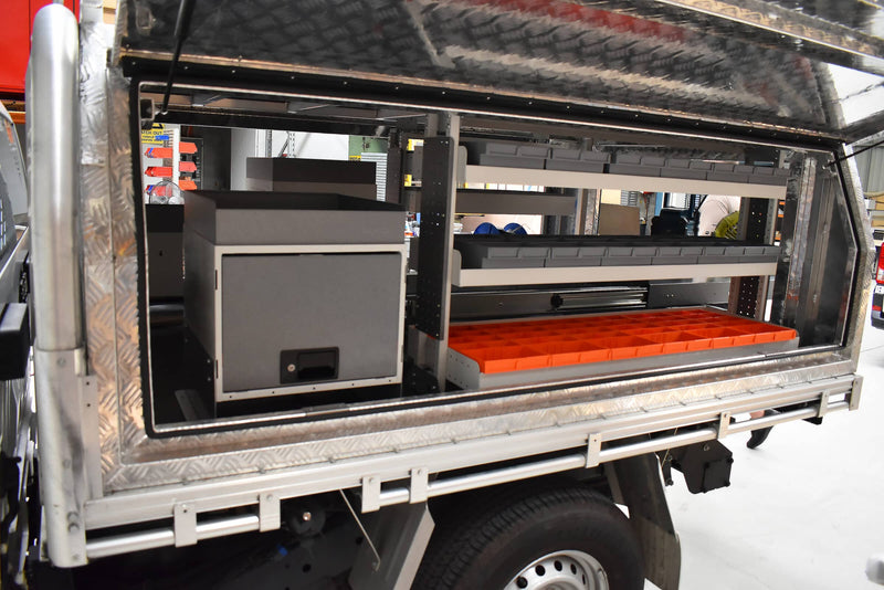 Rolacase Full Service body/Canopy Shelving Package 15.1