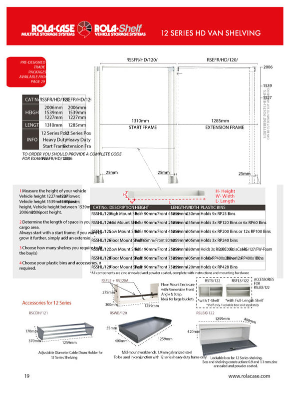 RolaShelf Modular Van Shelving