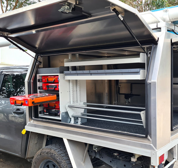 Rolacase Canopy_Service Body Shelving 12