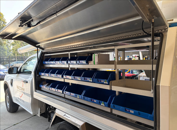 Rolacase Canopy_Service Body Shelving 3