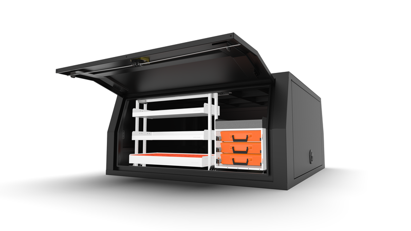 Canopy Shelving Package 01 – Full Service Body/Canopy Shelving for Commercial Vehicles